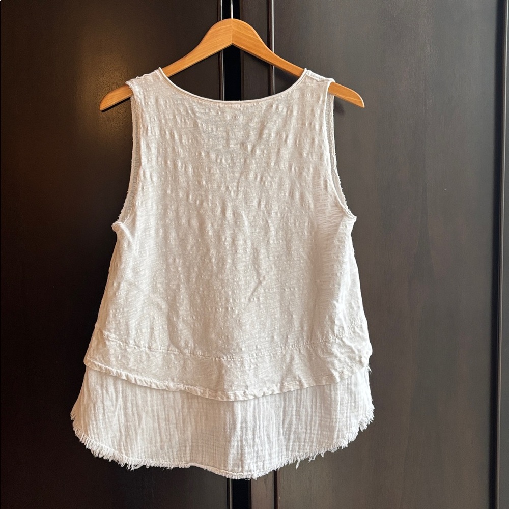 Dylan White Layered Tank Top - Picture 8 of 14